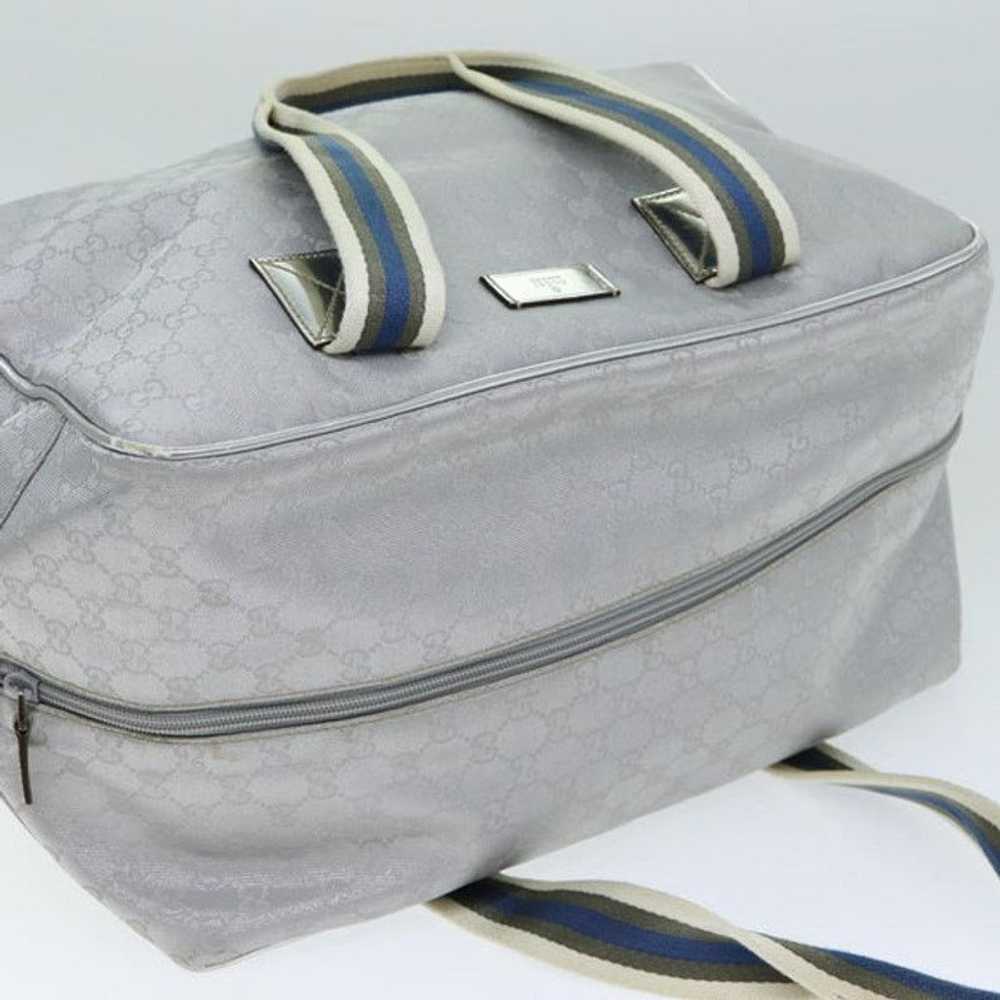 Gucci GUCCI GG Canvas Sherry Line Boston Bag Gray… - image 6