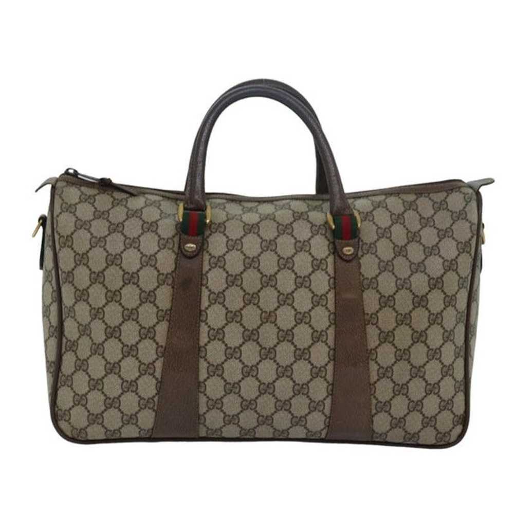 Gucci GUCCI GG Supreme Web Sherry Line Boston Bag… - image 2