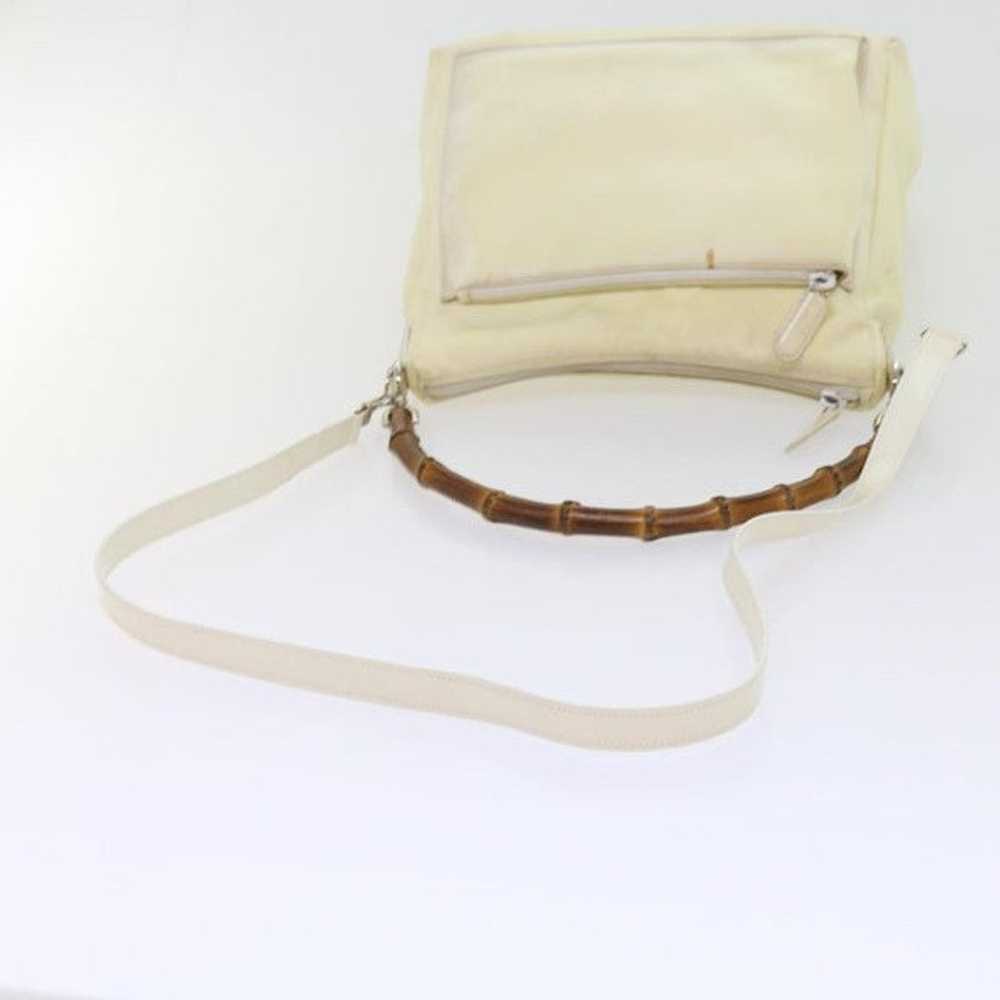 Gucci GUCCI Bamboo Hand Bag Nylon Cream 000 2032 … - image 10