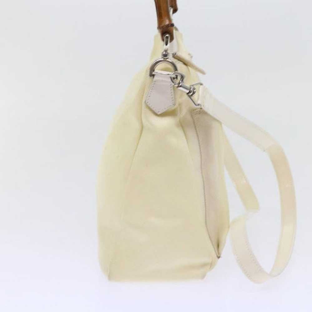 Gucci GUCCI Bamboo Hand Bag Nylon Cream 000 2032 … - image 6