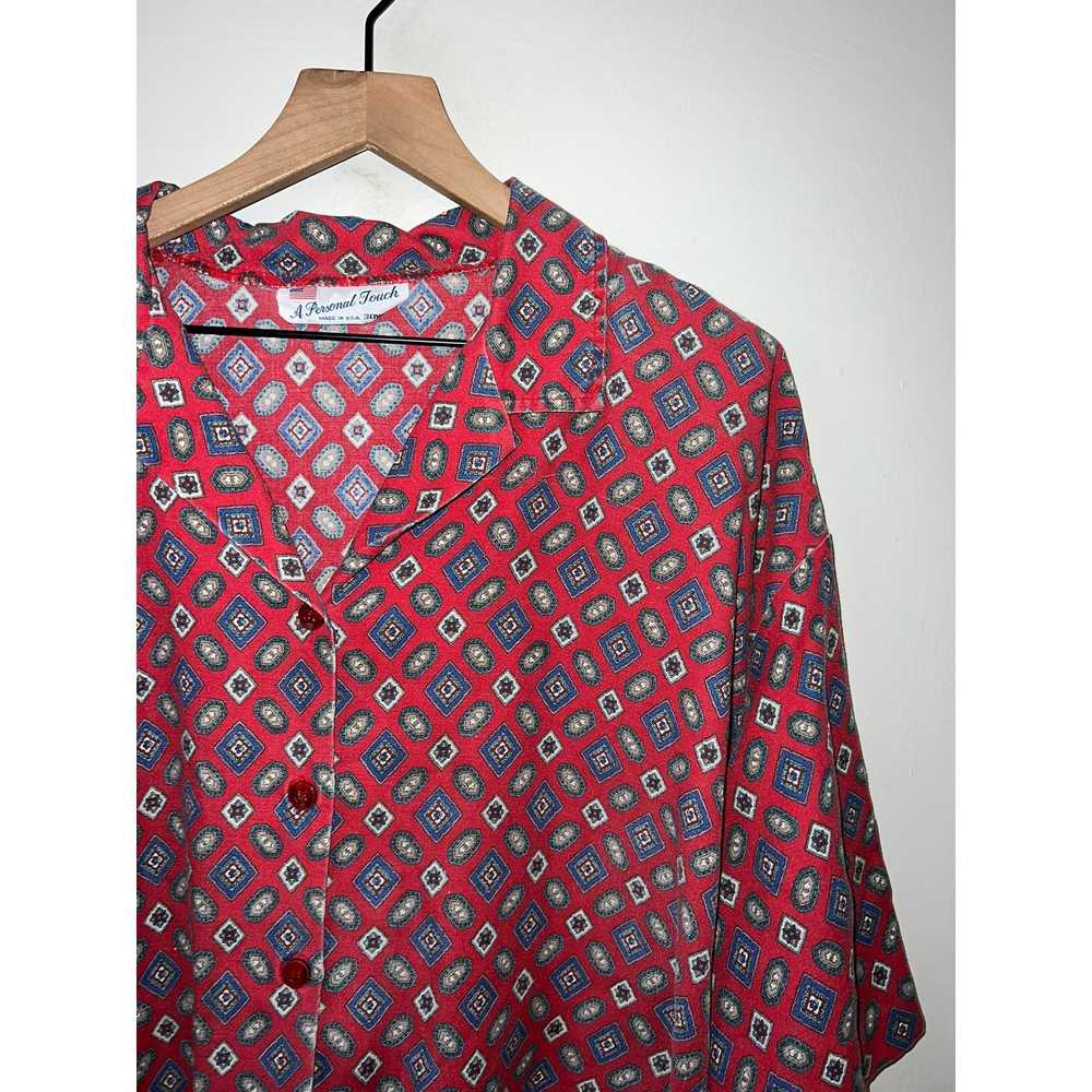 Vintage 80s Women's A Personal Touch Red Button D… - image 2