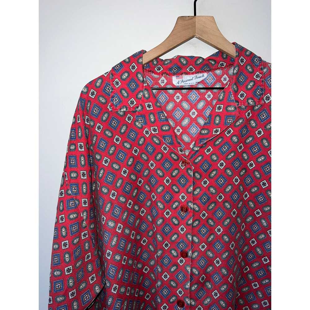 Vintage 80s Women's A Personal Touch Red Button D… - image 3