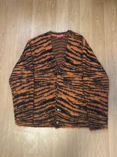 Supreme Supreme tiger stripe mohair cardigan - image 1