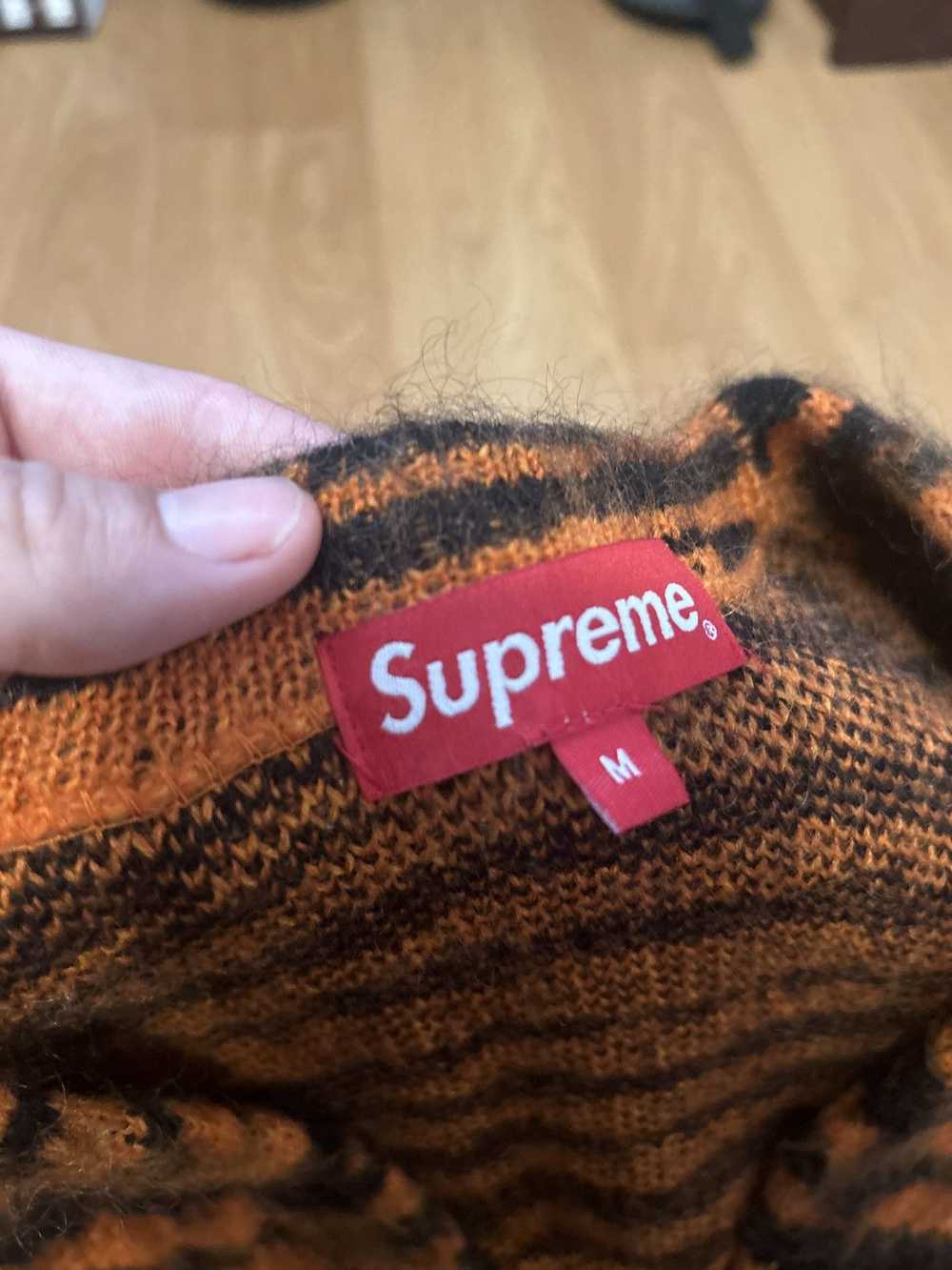 Supreme Supreme tiger stripe mohair cardigan - image 2