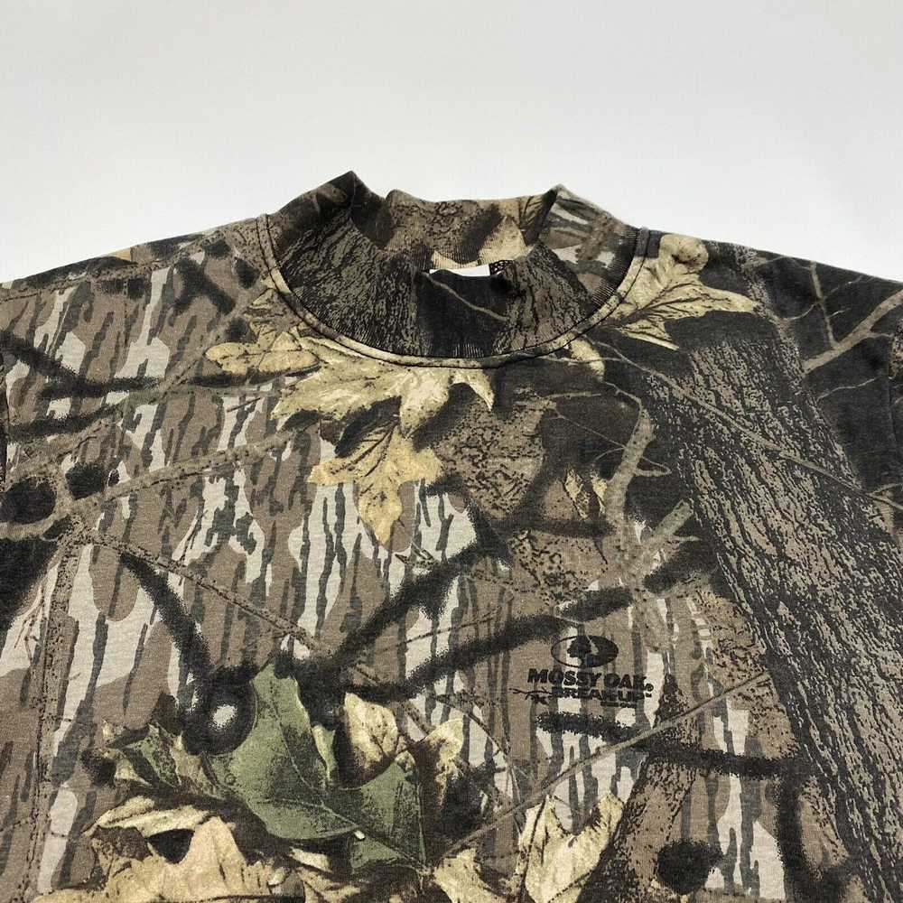 Vintage mossy oak mock neck ls vintage tee - image 2