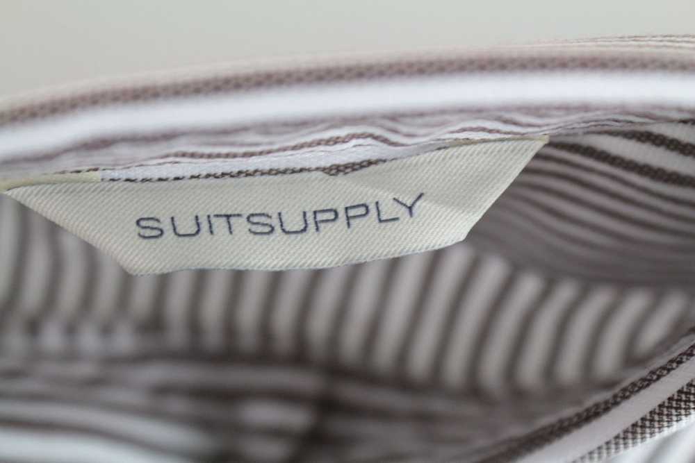 Suitsupply 41/16 Traveller Slim Fit Striped Brown… - image 7