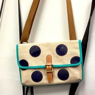 Fossil Crossbody Canvas Bag With Polkadot Design - image 1