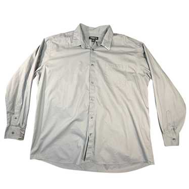 Claiborne Claiborne Men's 2XLT Grey Button Up Shir