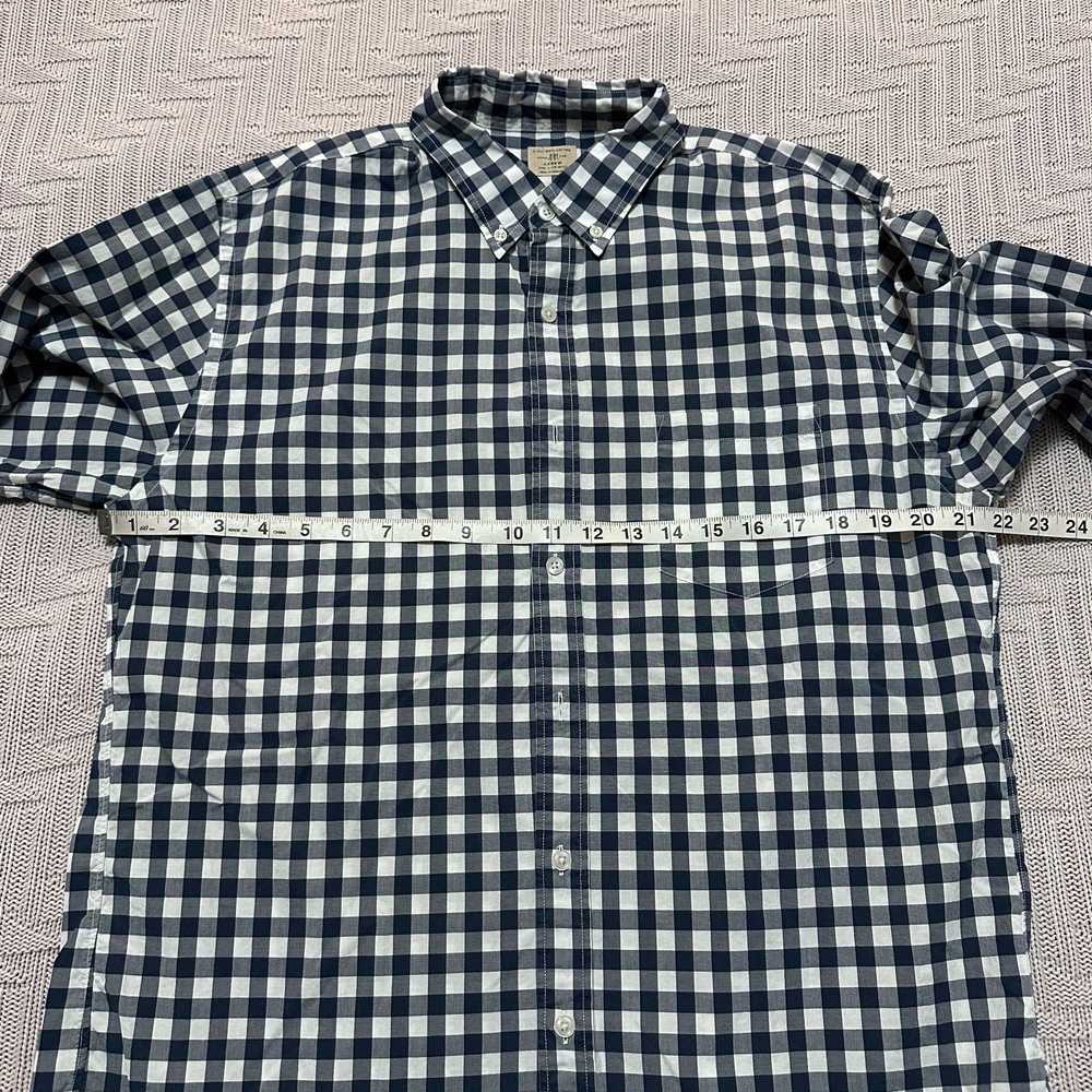 J.Crew J Crew navy gingham button down - image 7