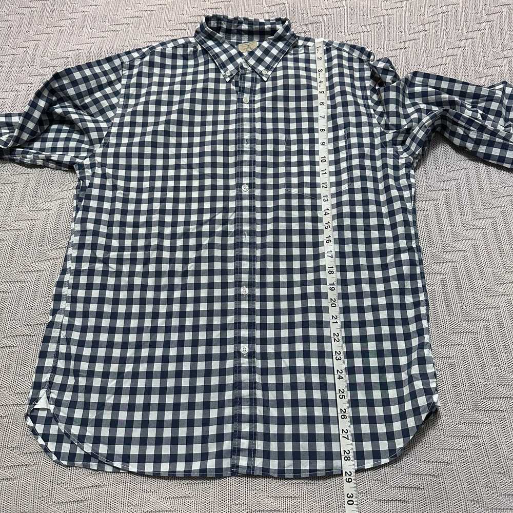 J.Crew J Crew navy gingham button down - image 8