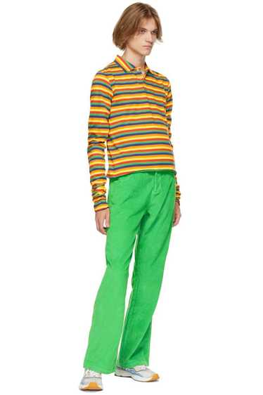 ERL ERL Multicolor Rainbow Stripe Long Sleeve Polo