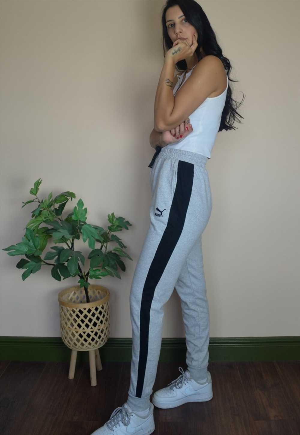 Vintage Puma Joggers Sweatpants w Logo Front & Ba… - image 2