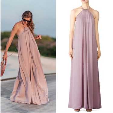 KAUFMANFRANCO Violet Purple Halter Maxi Dress