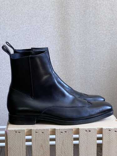 Gucci × Vintage Gucci Leather Black Chelsea Boots 