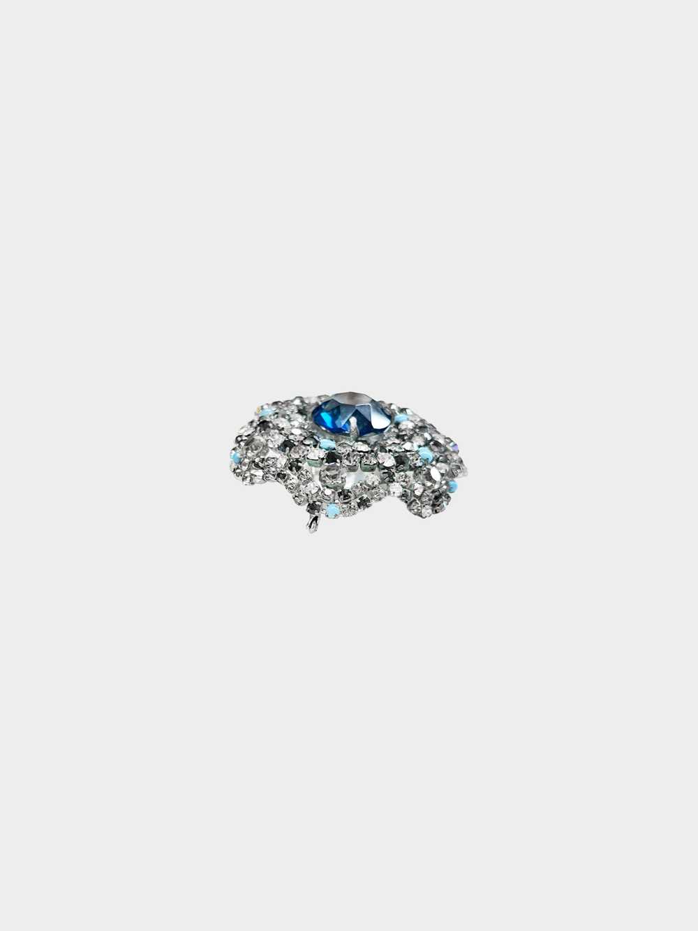 Christian Dior 1961 Blue and Silver Rhinestone Em… - image 3