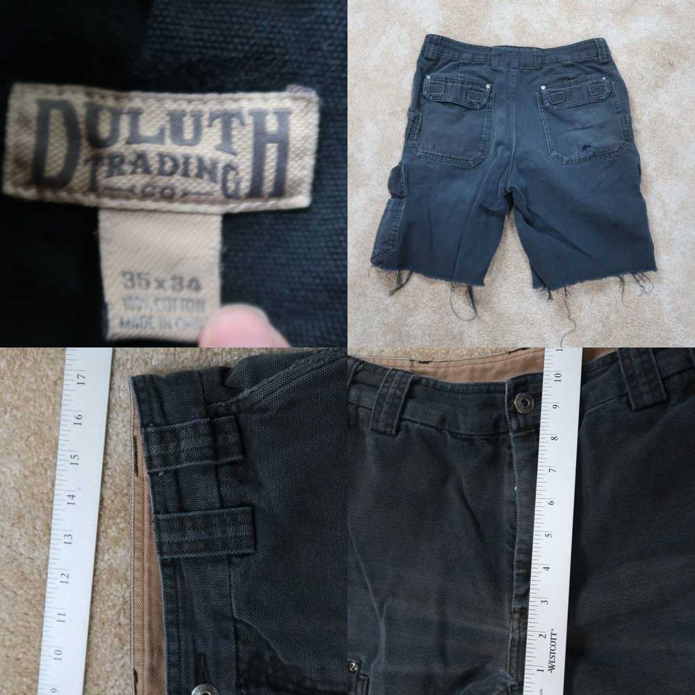 Vintage Duluth Cargo Cutoff Shorts Size 35 Black … - image 4