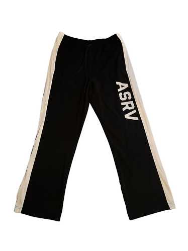 ASRV 0957 Waffle Knit Relaxed Sweatpant - black/wh