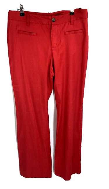 Cabi Women's Red Pants High Waisted Wide Leg Size 