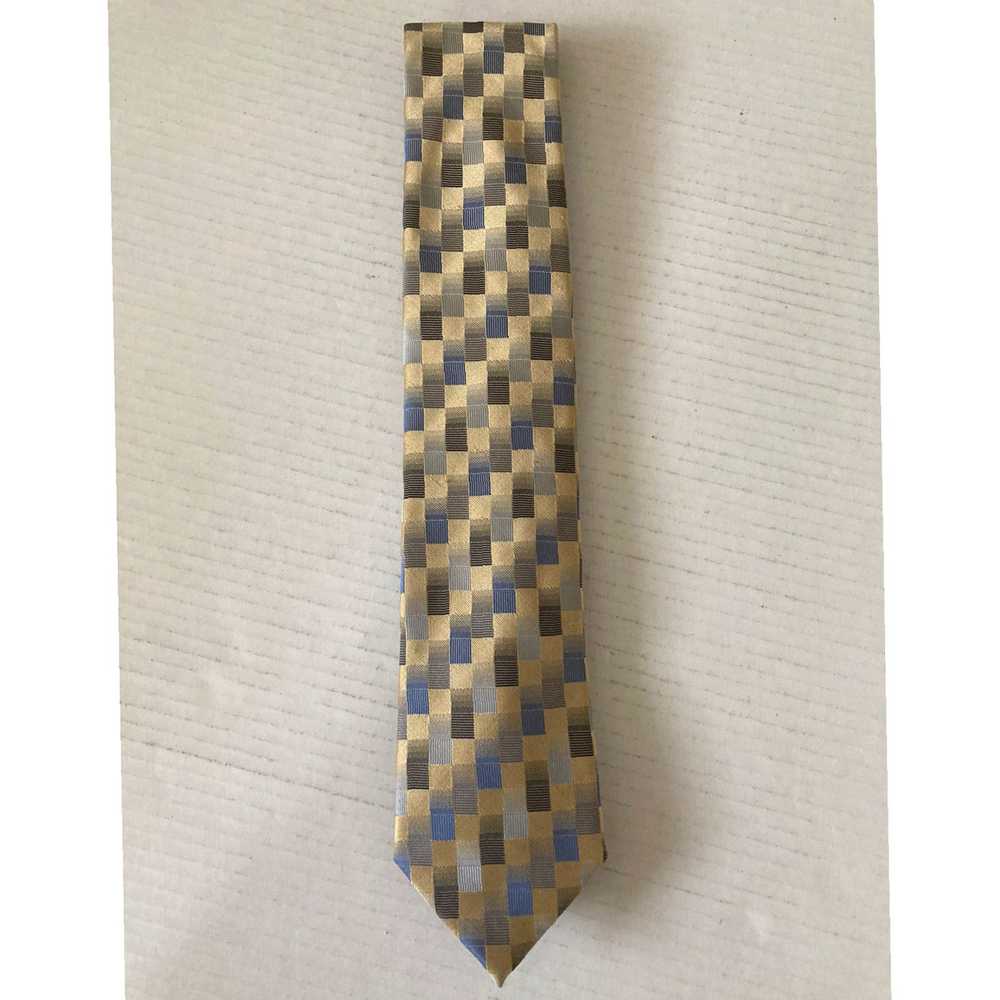 Vintage Square Necktie Featuring Geometric Patter… - image 2