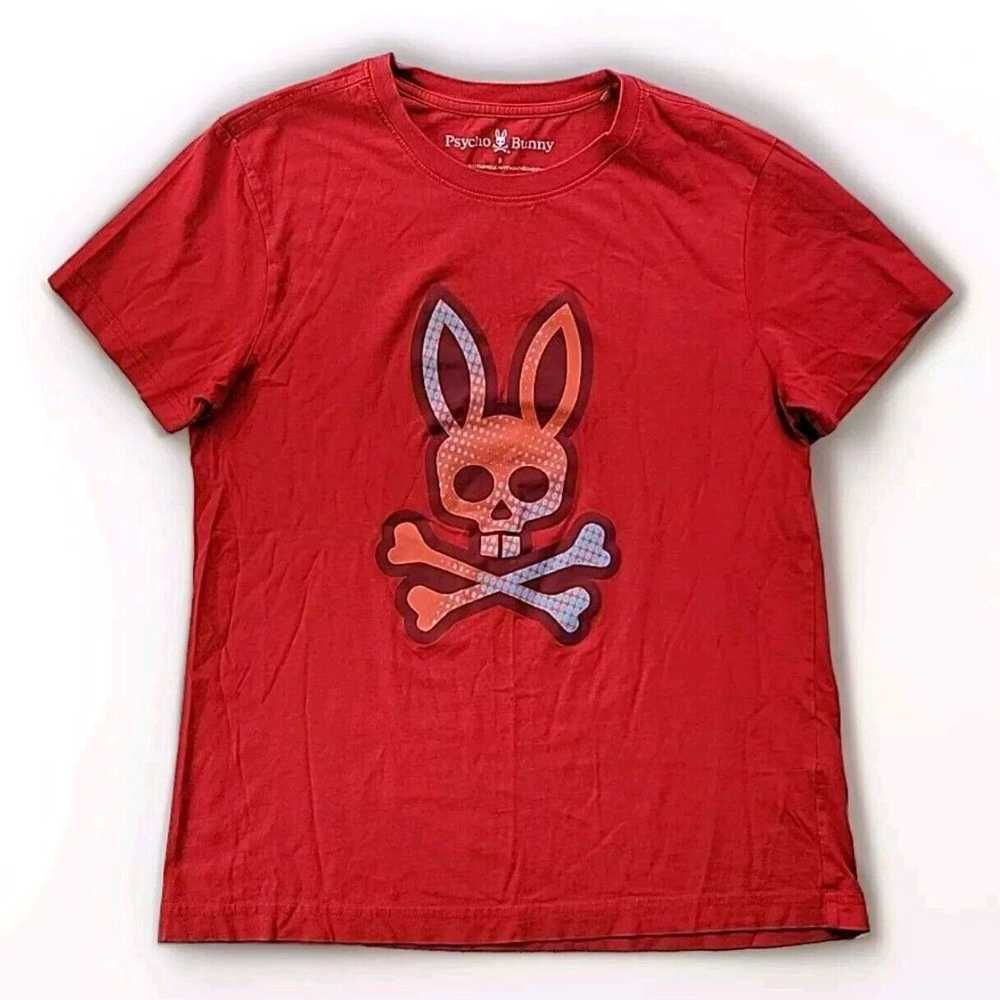 Psycho Bunny Luxurious Pima Cotton Red T Shirt wi… - image 1