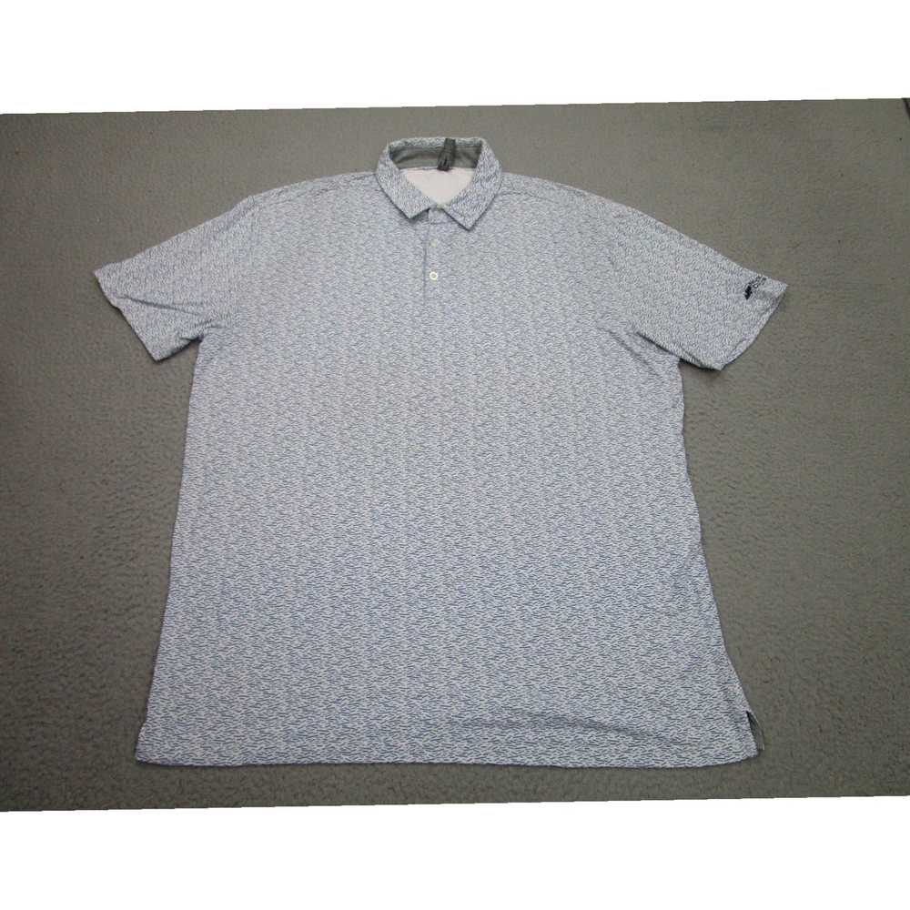 Vintage Mens XL White Blue Polo Shirt with Classi… - image 2