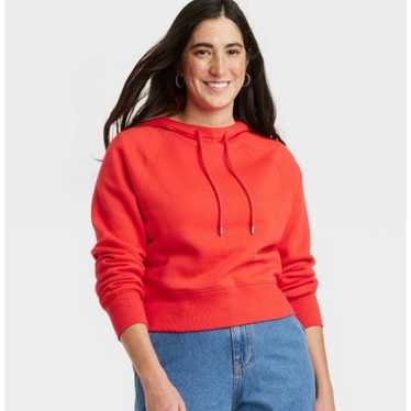 UNIVERSAL THREAD Red Crop Hoodie - image 1