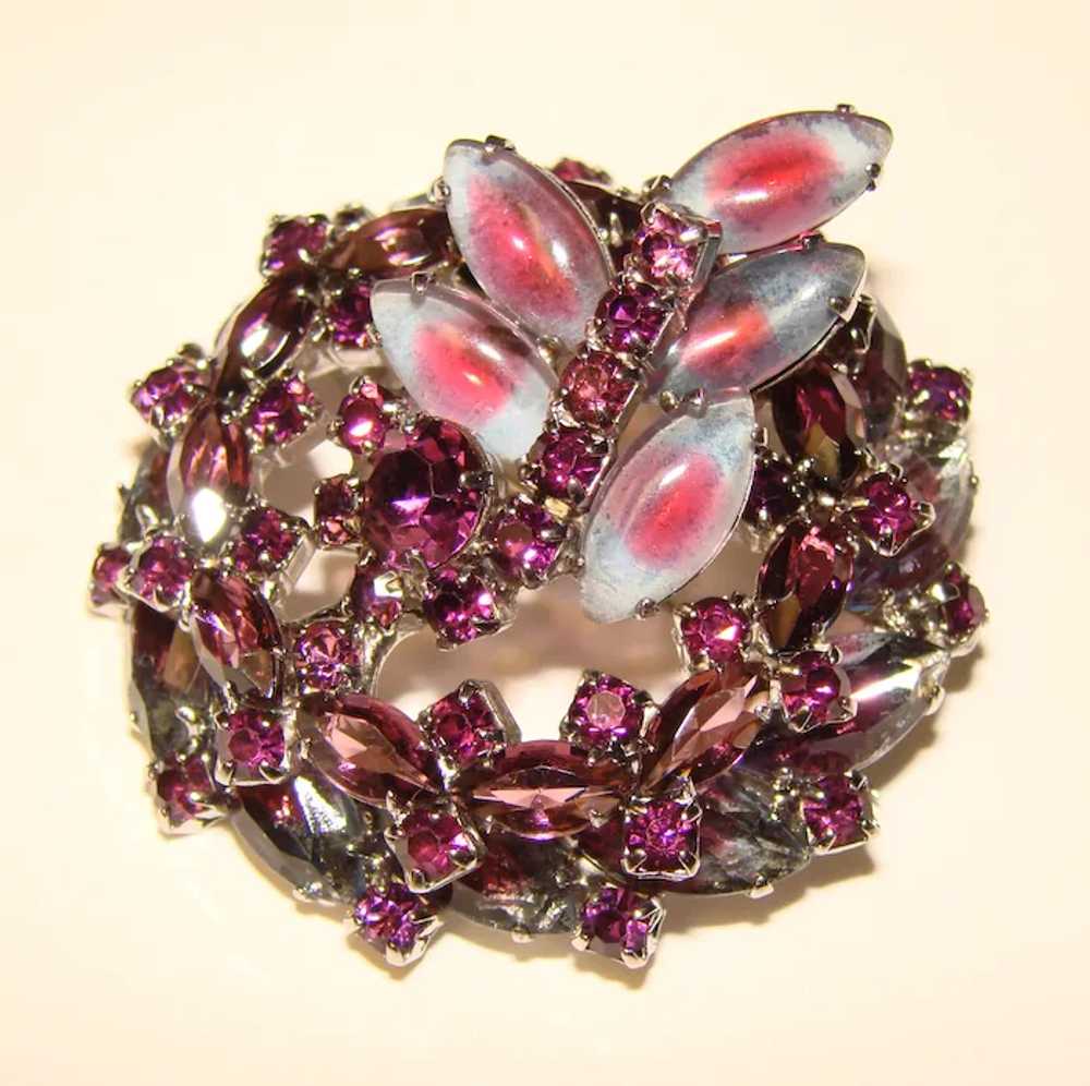 Fabulous GIVRE GLASS Purple Cranberry Vintage Rhi… - image 2