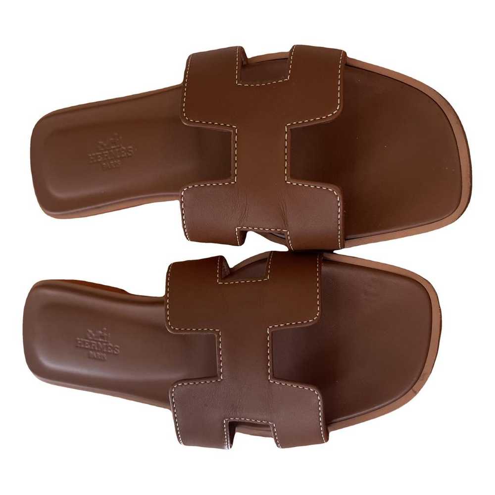 Hermès Leather sandal - image 1