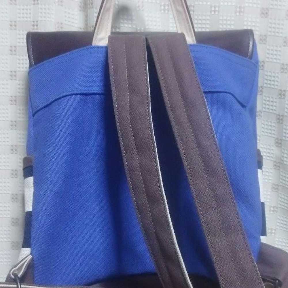 Handmade backpack, blue color - image 2