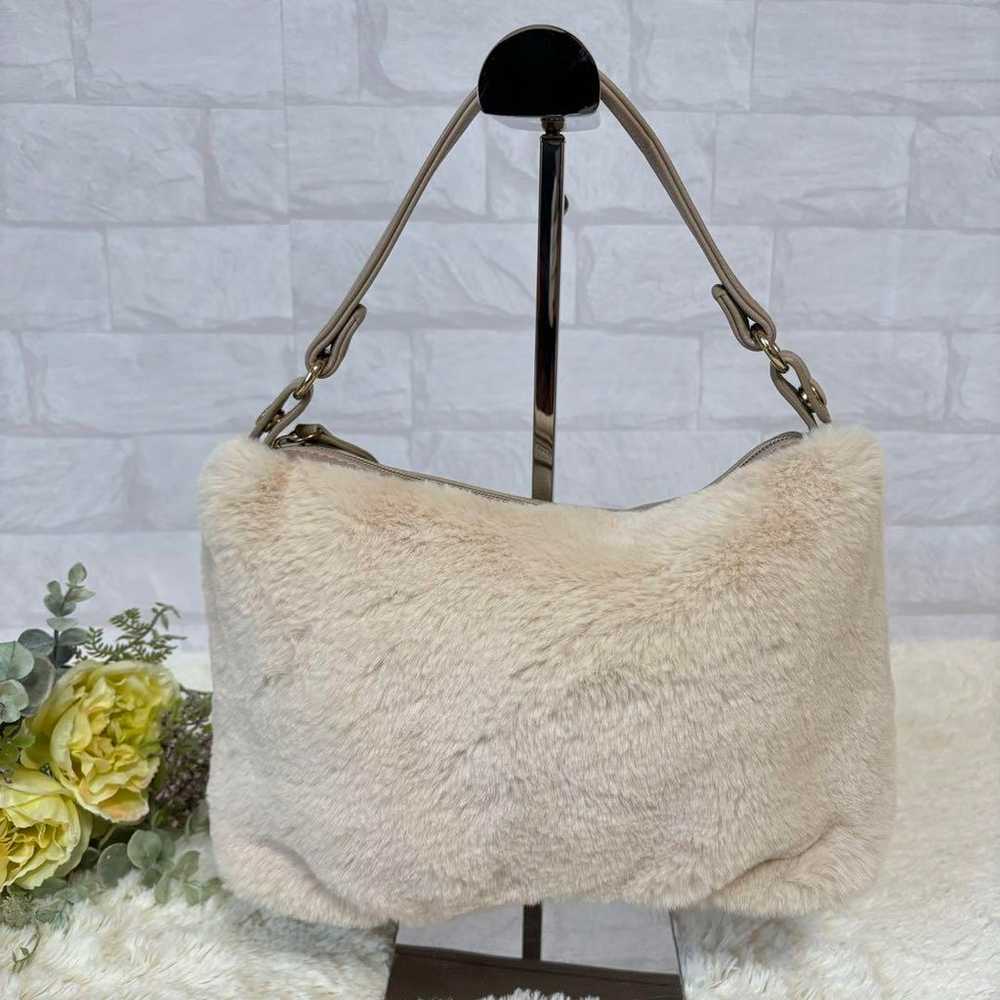 Unused ✨ Michelle Cran handbag shoulder 2WAY fur … - image 2