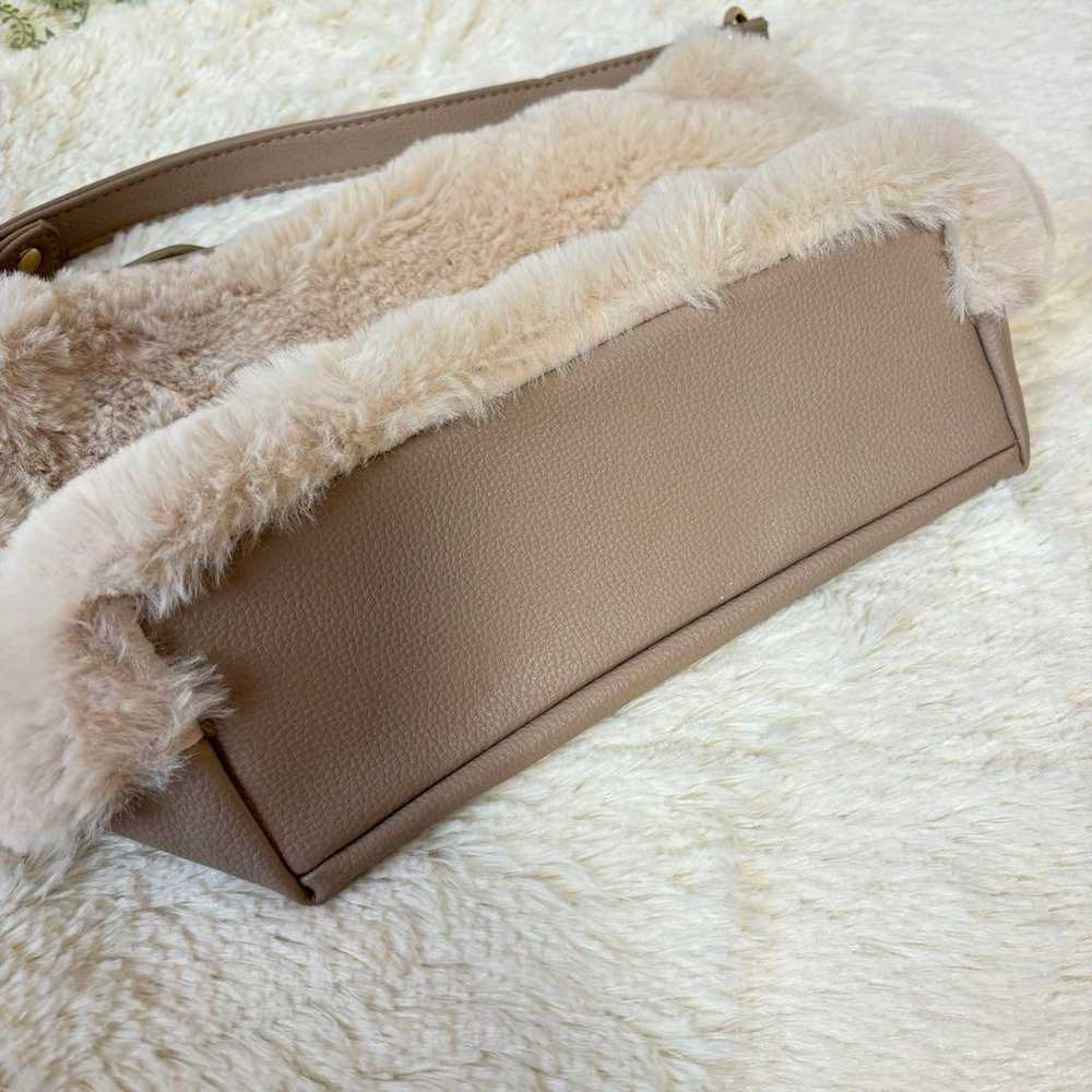 Unused ✨ Michelle Cran handbag shoulder 2WAY fur … - image 9