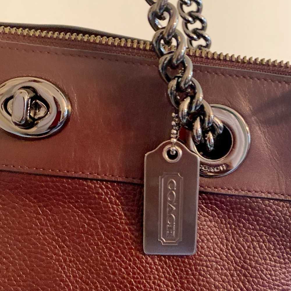 COACH pebbled leather shoulder bag - image 3