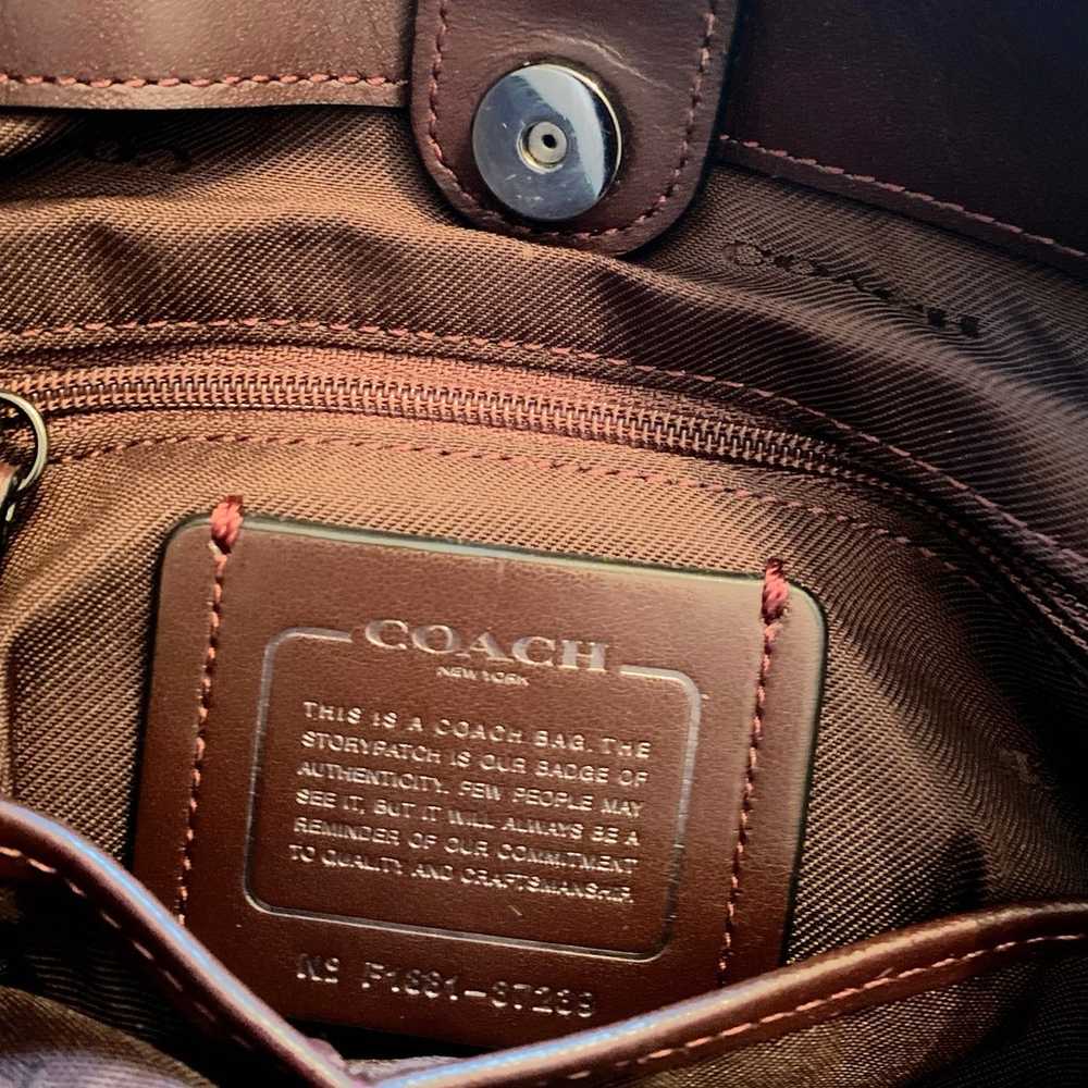 COACH pebbled leather shoulder bag - image 4