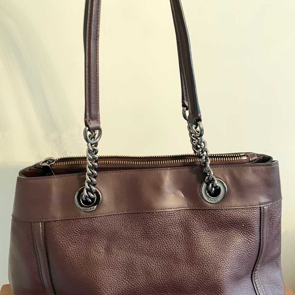 COACH pebbled leather shoulder bag - image 5