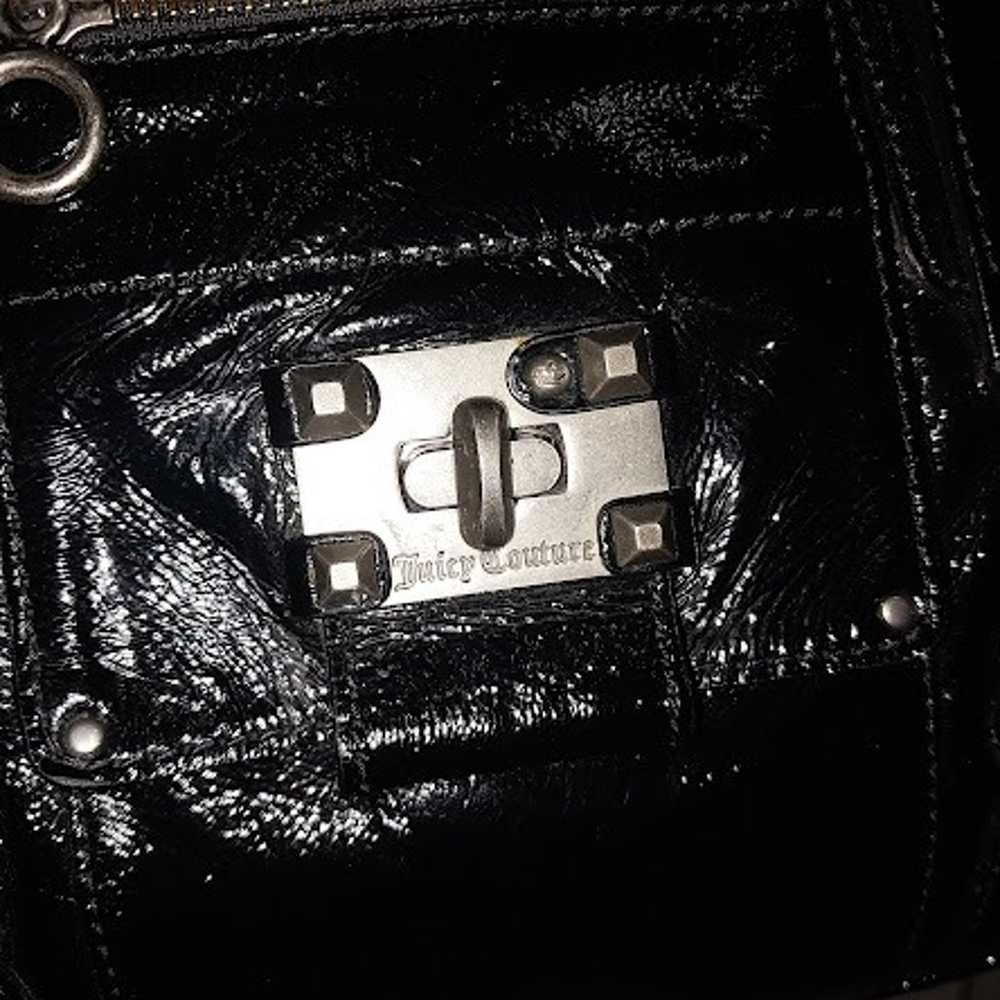 JUICY COUTURE BLACK PATENT LEATHER BAG - image 9