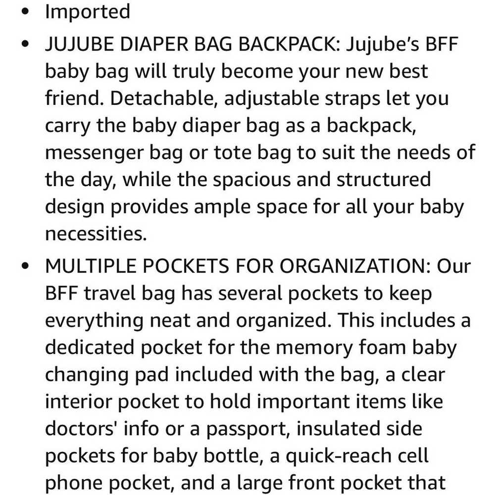 Complete set of Jujube bff diaper backpack- queen… - image 11