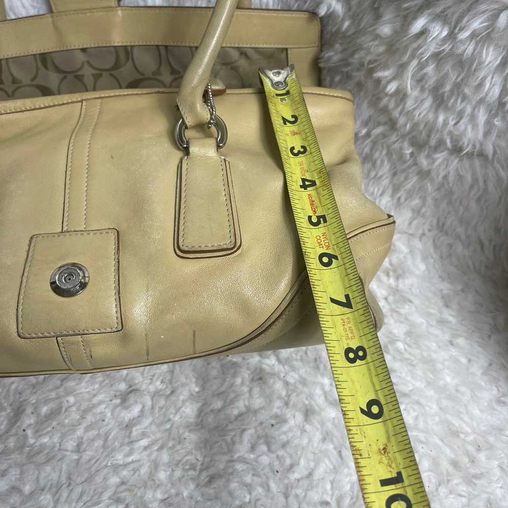 Coach Hampton Soho Camel Leather Handbag Silver t… - image 7