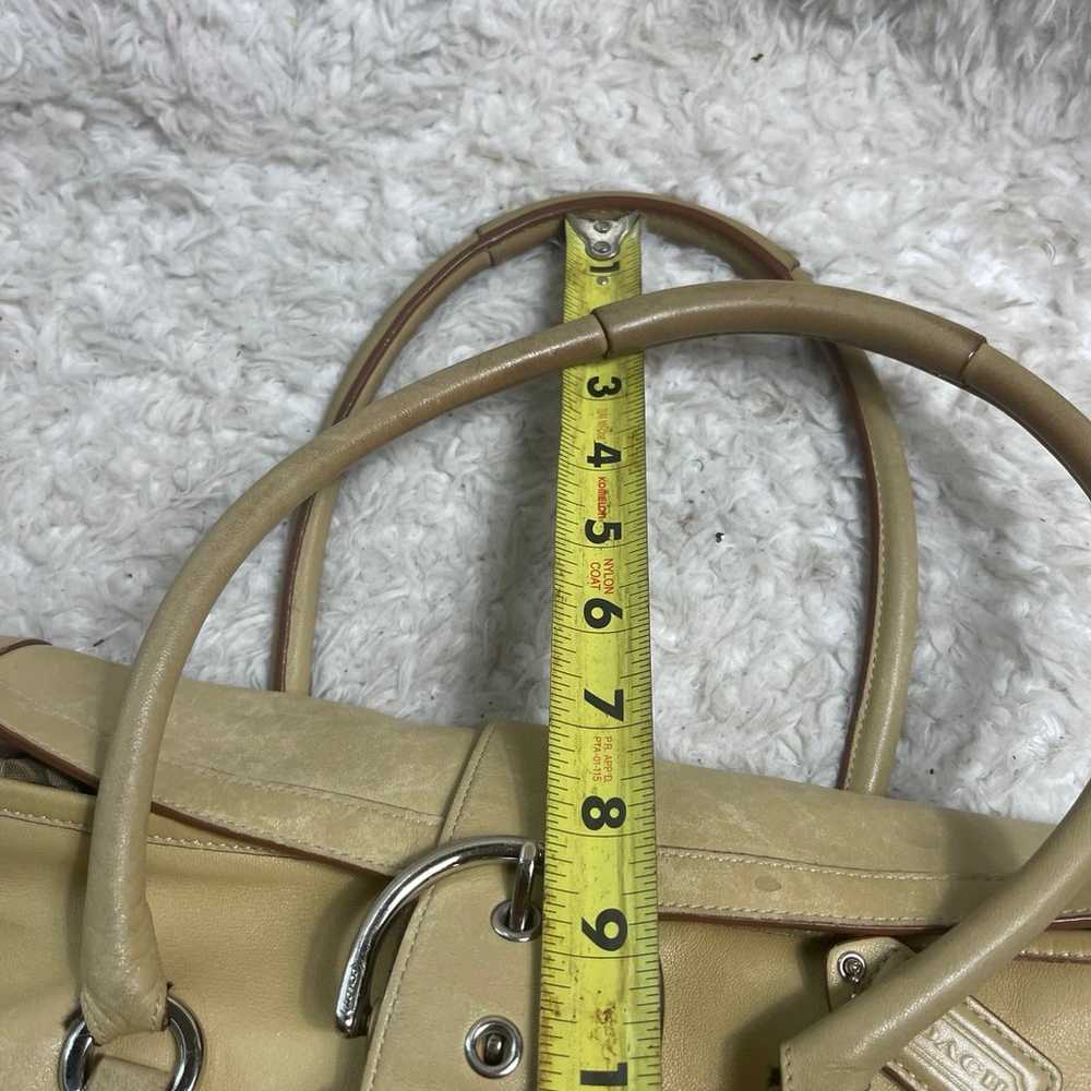 Coach Hampton Soho Camel Leather Handbag Silver t… - image 9