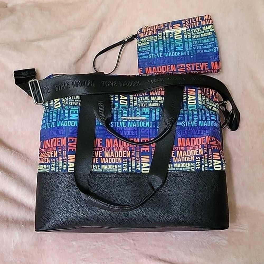 Steve Madden Designer Rainbow Logo Purse/Weekende… - image 1