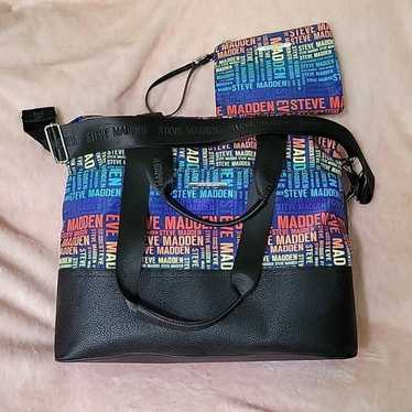 Steve Madden Designer Rainbow Logo Purse/Weekende… - image 1