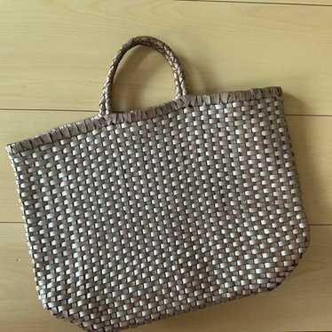 Mesh Leather Bag, Mesh Leather Tote Bag, Mesh Lea… - image 1