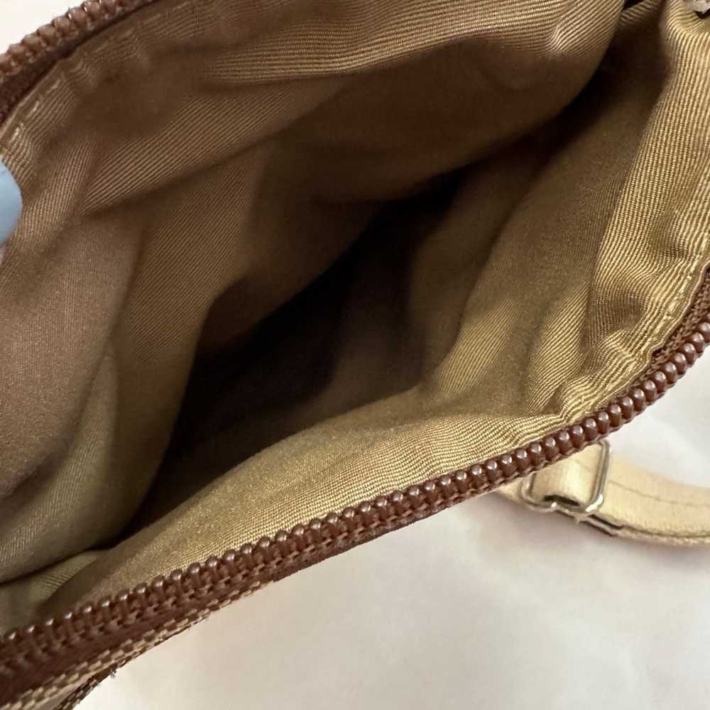 Coach signature canvas crossbody bag tan - image 3