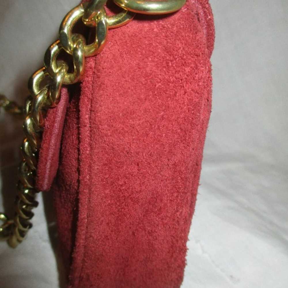 Talbots vintage burgundy suede shoulder/crossbody… - image 7