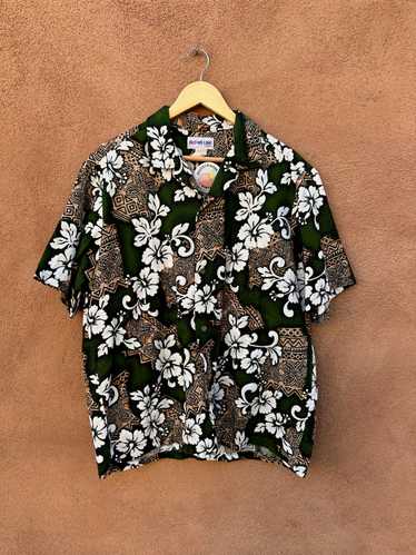 1970's Aloha Line Barkcloth Hawaiian Shirt