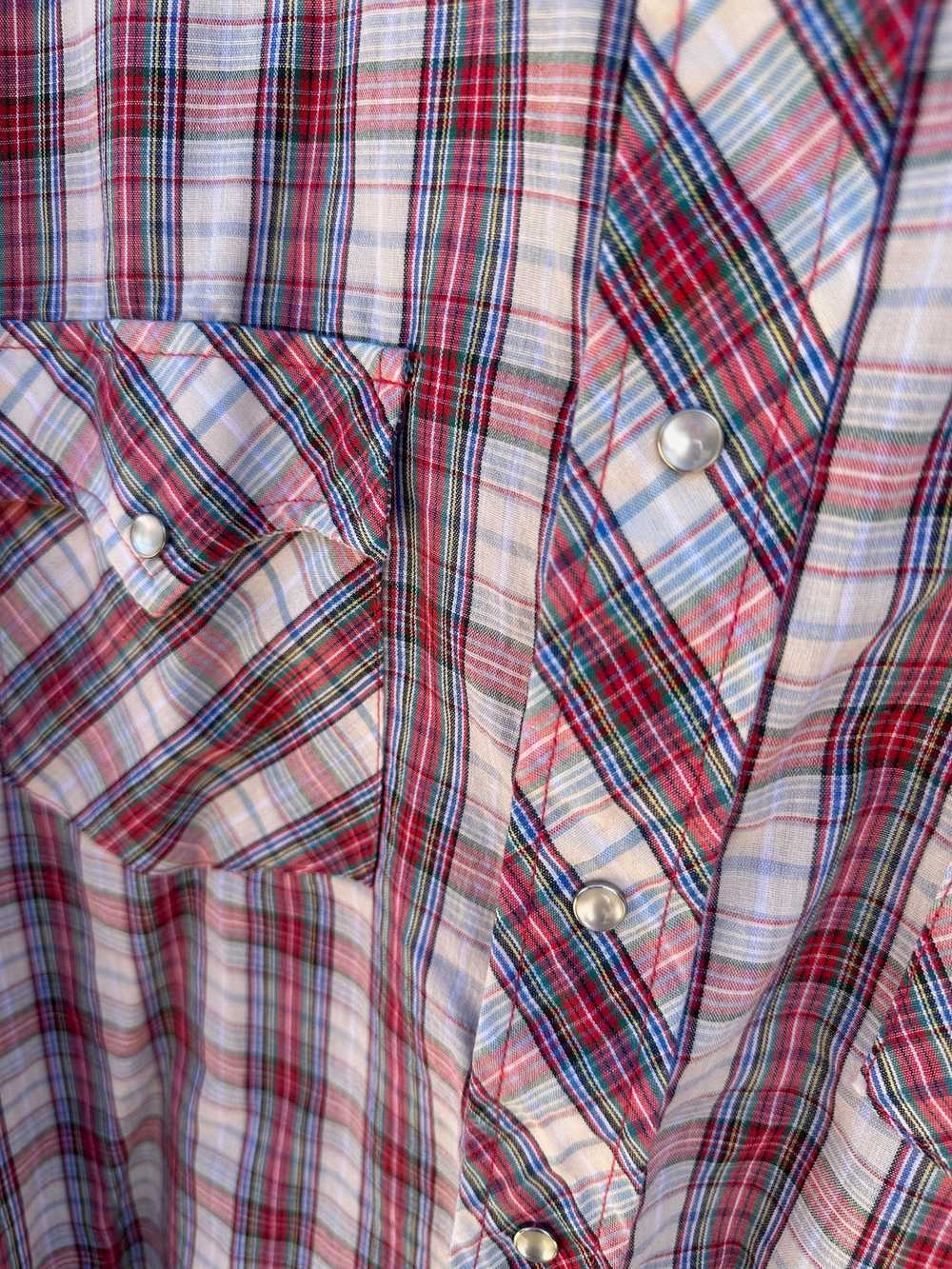 1980's Pardners Western Pearl Snap Plaid Shirt - image 2