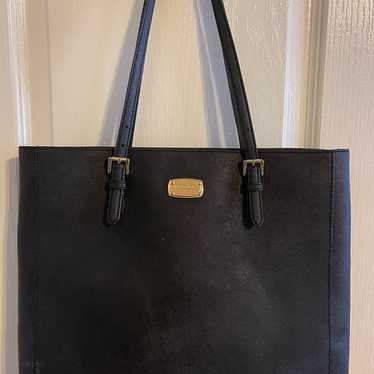 MK Michael Kors Black Saffiano Shoulder Bag