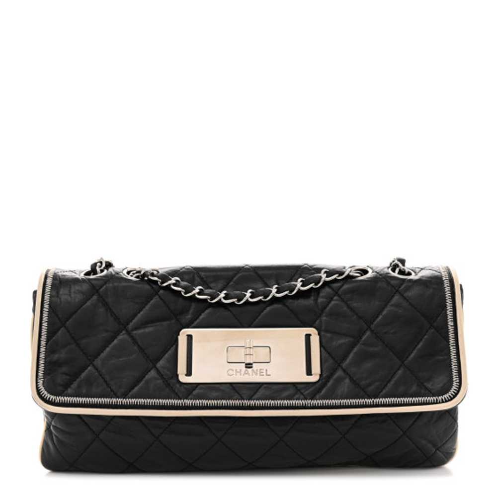 CHANEL Lambskin East West Mademoiselle Flap Black - image 1