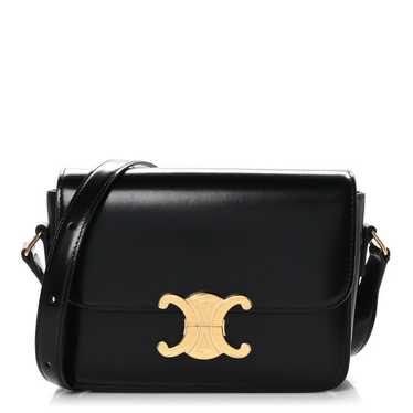 CELINE Shiny Calfskin Small Triomphe Black