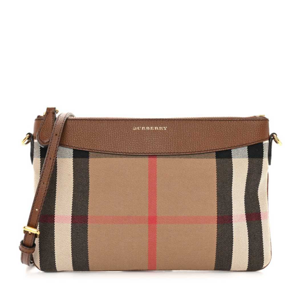 BURBERRY House Check Derby Peyton Crossbody Clutc… - image 1