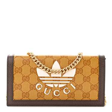 GUCCI X ADIDAS Monogram Trefoil Embossed Wallet O… - image 1